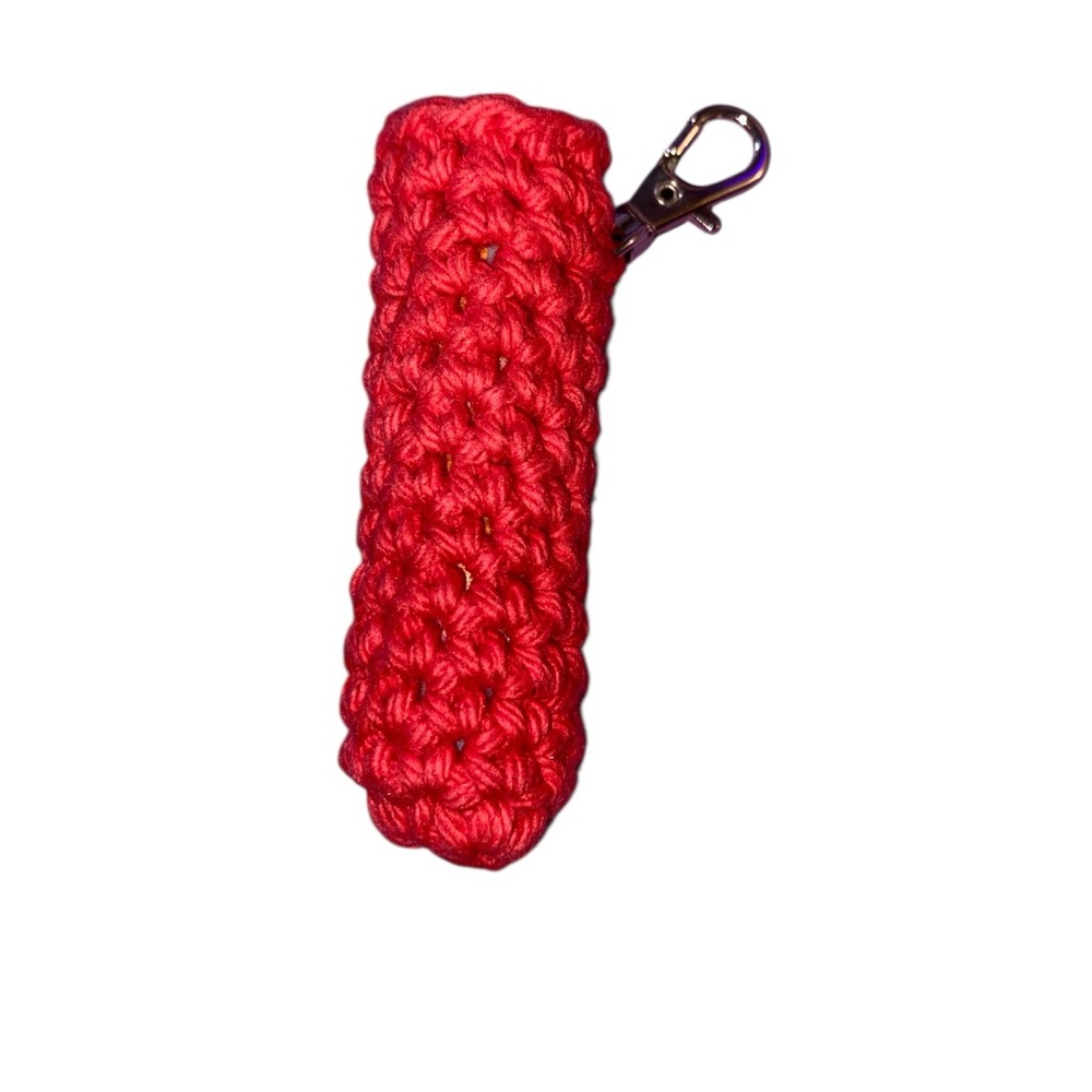 ⭐️5/$10⭐️ Handmade Crocheted Lip Balm Keychain